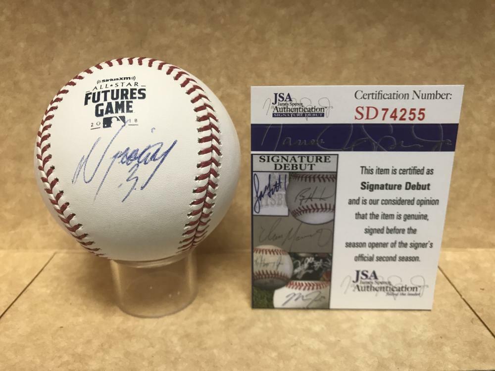 LUIS URIAS PADRES SIGNATURE DEBUT SIGNED 2018 FUTURES BASEBALL JSA SD74255