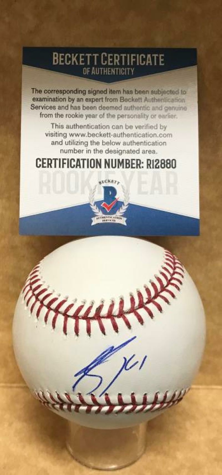 ADBERT ALZOLAY CHICAGO CUBS SIGNED AUTO M.L. BASEBALL BECKETT R12880
