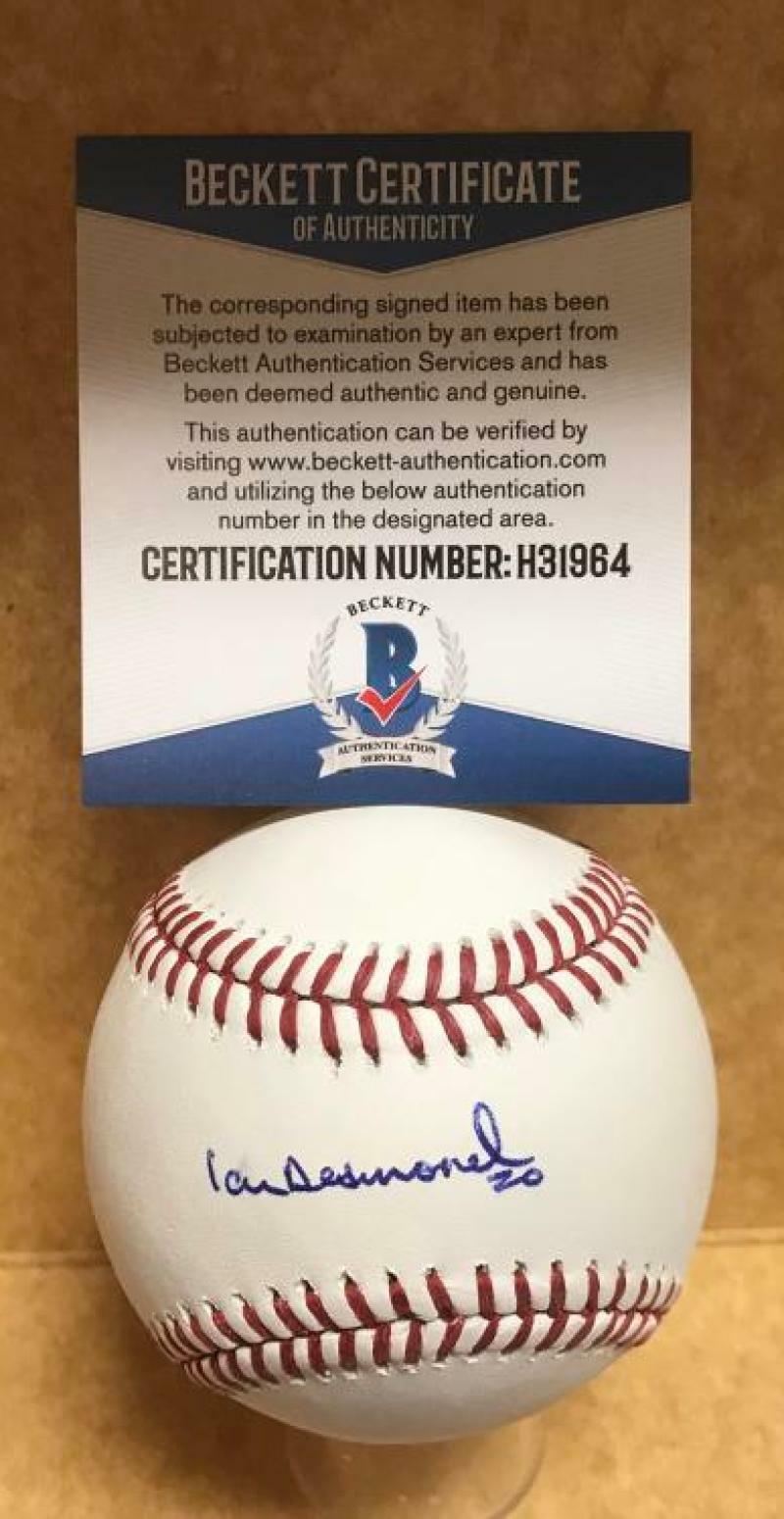 IAN DESMOND COLORADO ROCKIES SIGNED AUTOGRAPHED M.L. BASEBALL BECKETT H31964