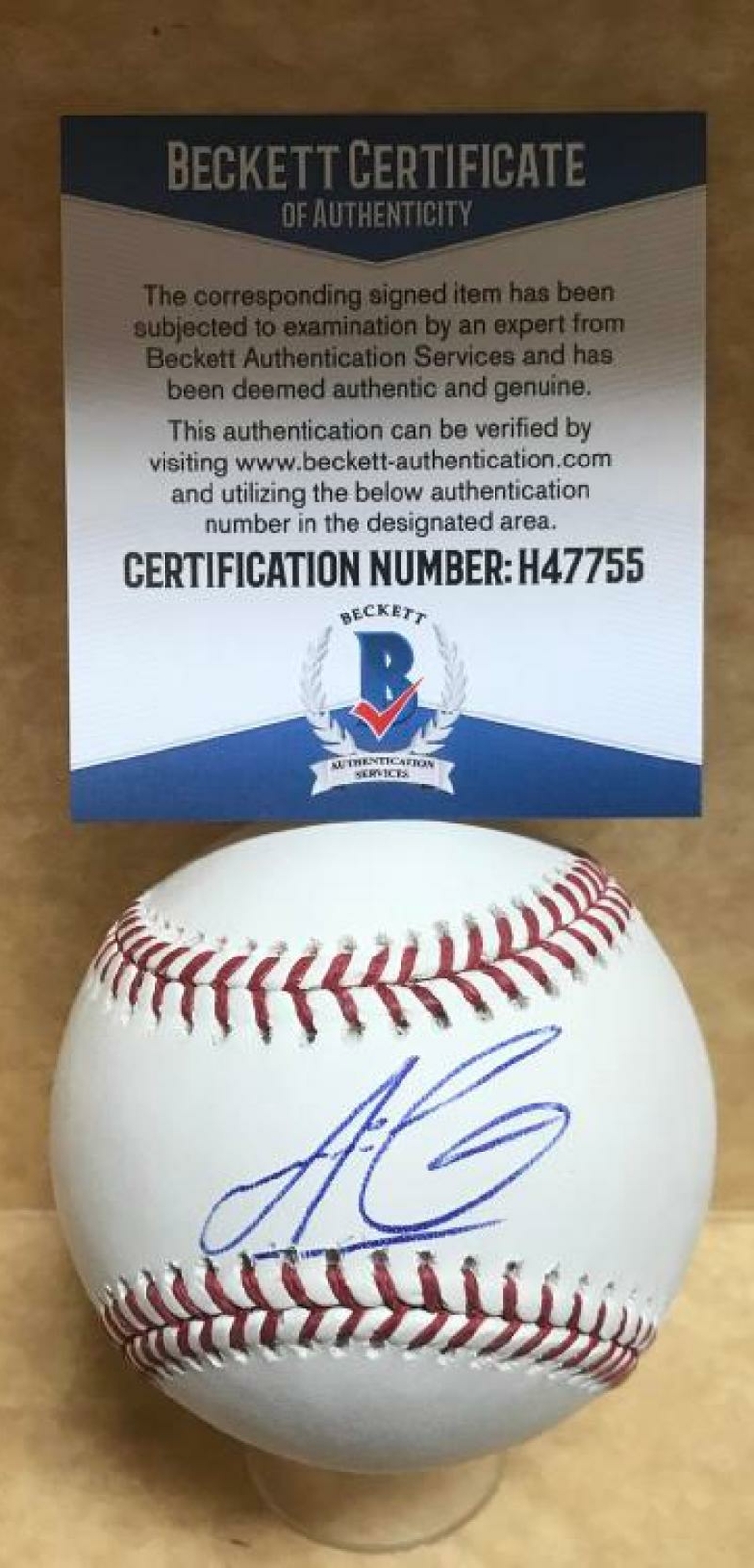 JOSE OSUNA PITTSBVURGH PIRATES SIGNED AUTOGRAPHED M.L. BASEBALL BECKETT H47755