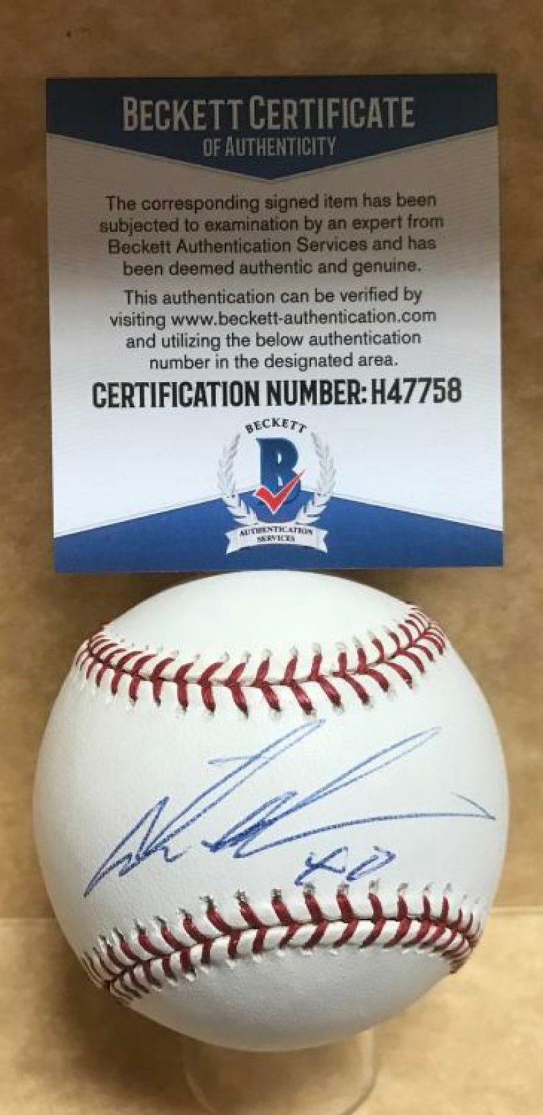 AKIMORI OTSUKA SAN DIEGO PADRES SIGNED AUTOGRAPHED M.L. BASEBALL BECKETT H47758