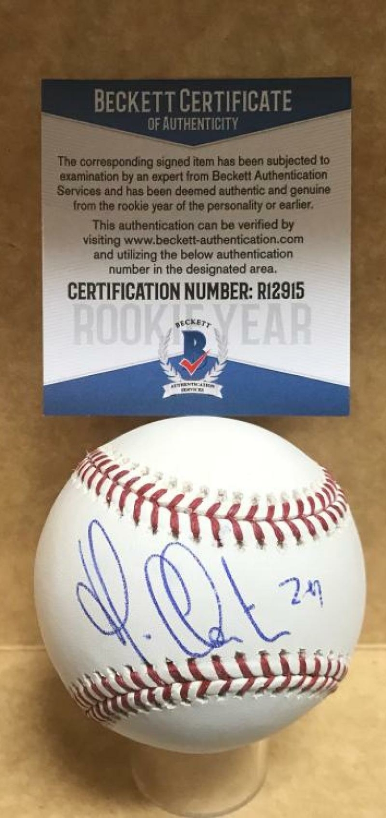 HENDRIK CLEMENTINA CINCINNATI REDS ROOKIE YEAR SIGNED M.L. BASEBALL R12915