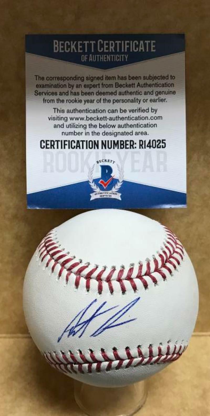 AUSTIN ALLEN SAN DIEGO PADRES ROOKIE YEAR SIGNED M.L. BASEBALL BECKETT R14025