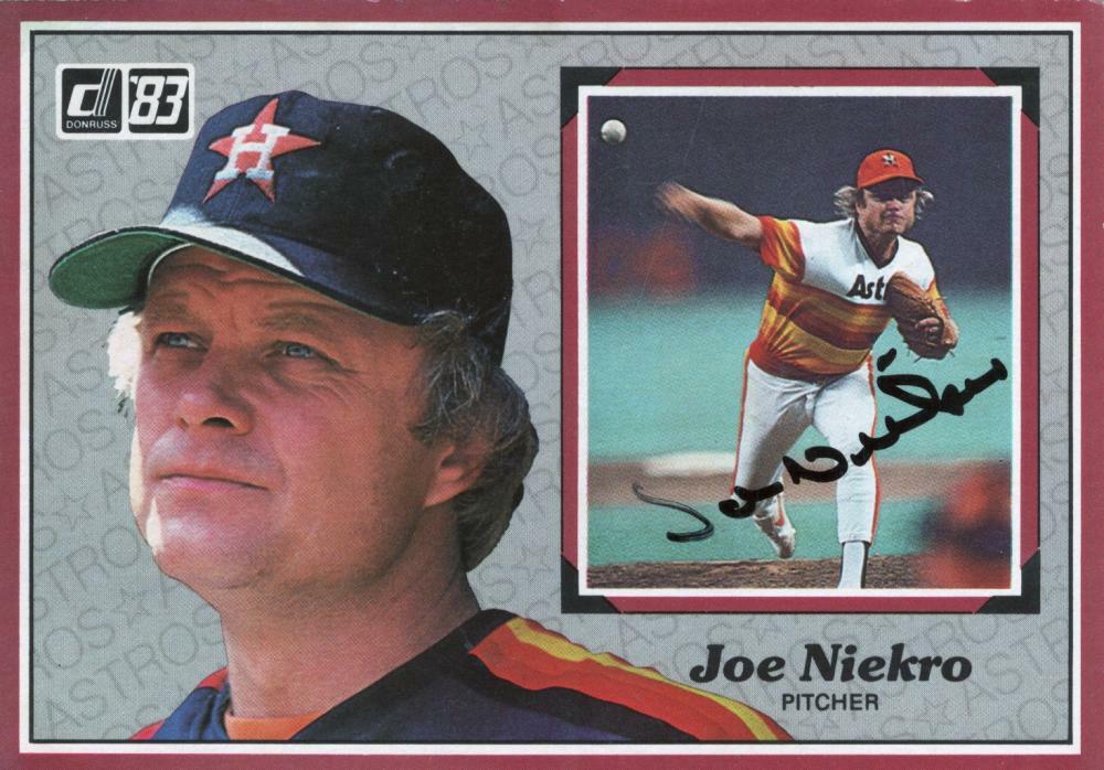 1983 DONRUSS BIG JOE NIEKRO ASTROS #51 SIGNED AUTOGRAPHED W/ COA