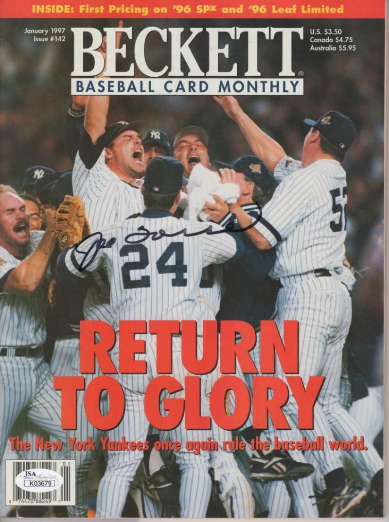 JOE TORRE SIGNED AUTOGRAPHED MAGAZINE JANUARY 1997 JSA K03679