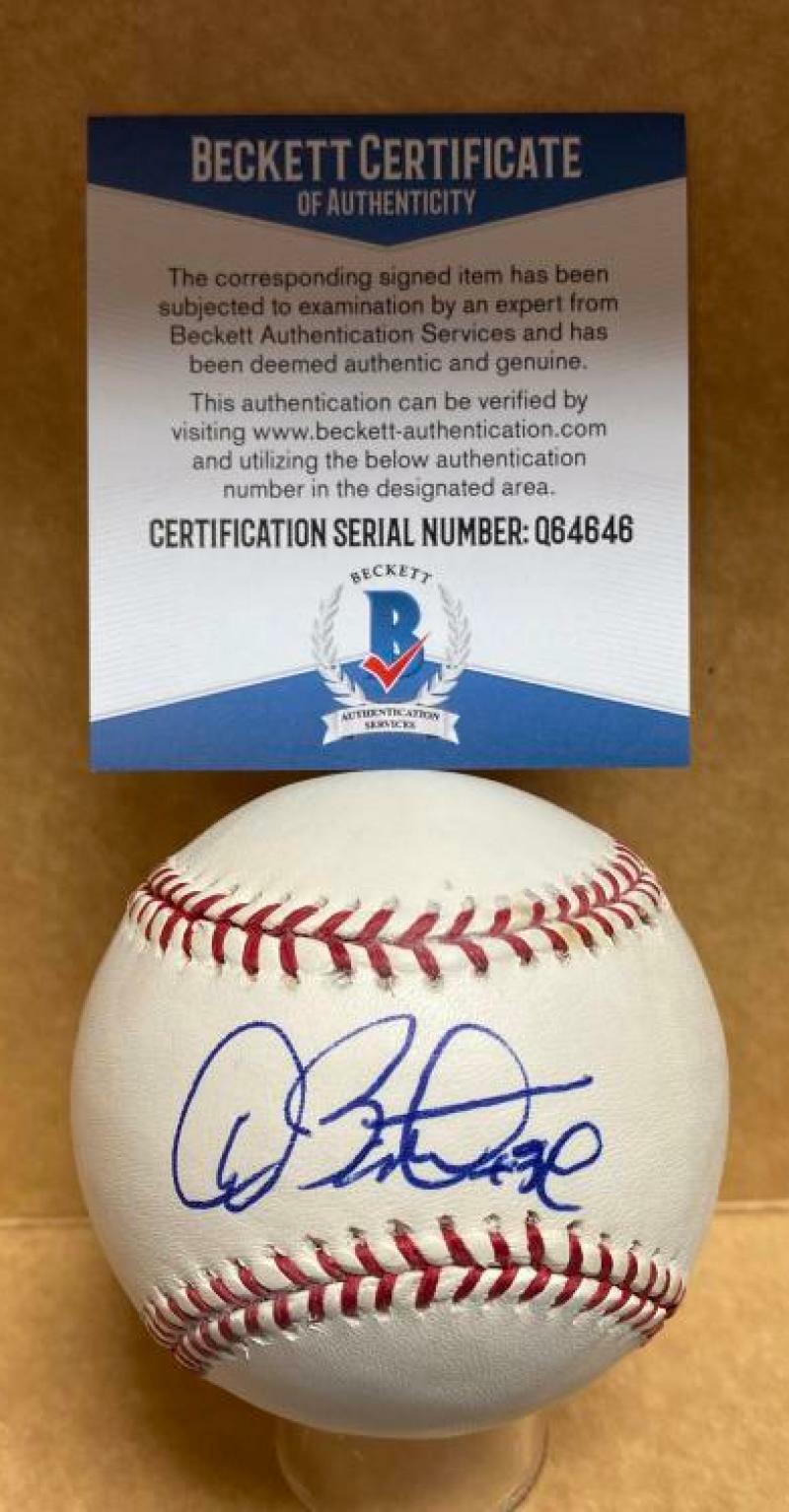 DAVE STEWART OAKLAND A'S SIGNED AUTOGRAPHED M.L. BASEBALL BECKETT Q64646