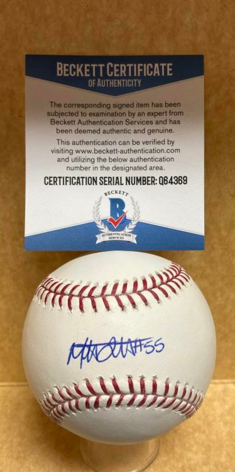 MATT LATOS REDS/WHITE SOX SIGNED AUTOGRAPHED M.L. BASEBALL BECKETT Q64369