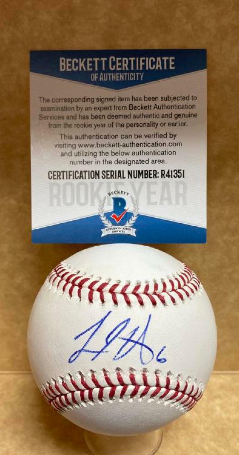 JAMESON HANNAH CINCINNATI REDS ROOKIE YEAR SIGNED M.L. BASEBALL BECKETT R41351