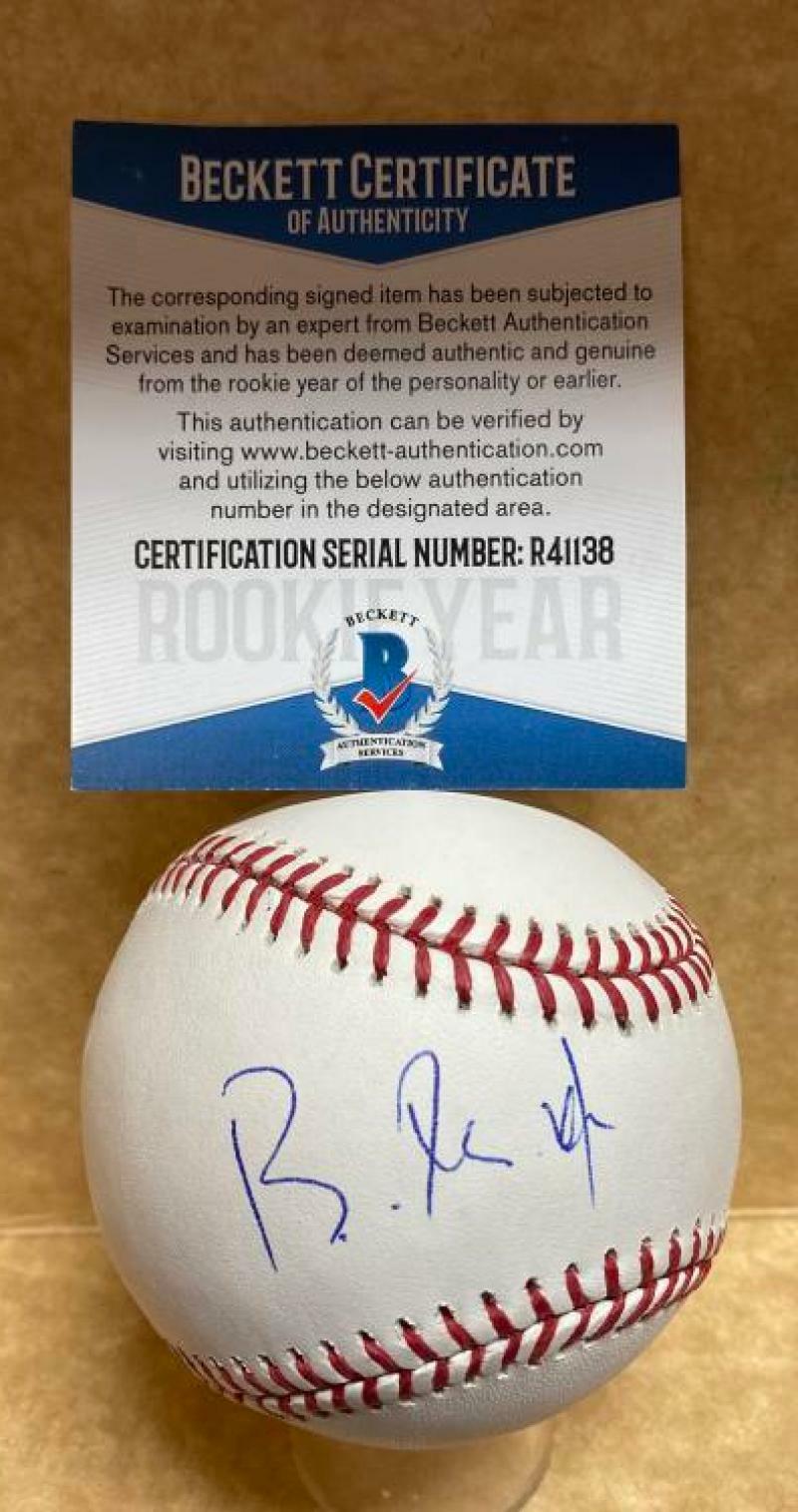 ROBERT PUASON OAKLAND A'S ROOKIE YEAR SIGNED AUTO M.L. BASEBALL BECKETT R41138