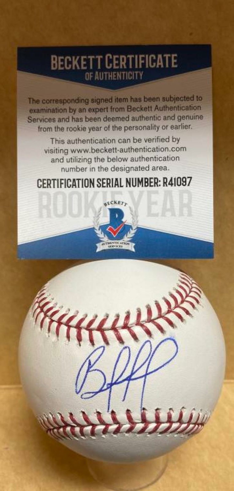 BRYAN MATA BOSTON RED SOX ROOKIE YEAR SIGNED AUTO M.L. BASEBALL BECKETT R41097