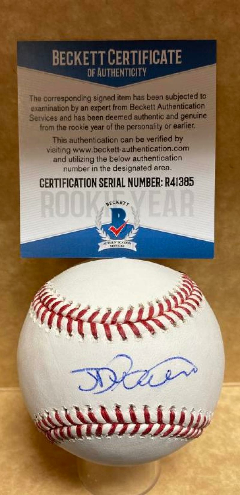 JOSE DEVERS MIAMI MARLINS ROOKIE YEAR SIGNED AUTO M.L. BASEBALL BECKETT R41385