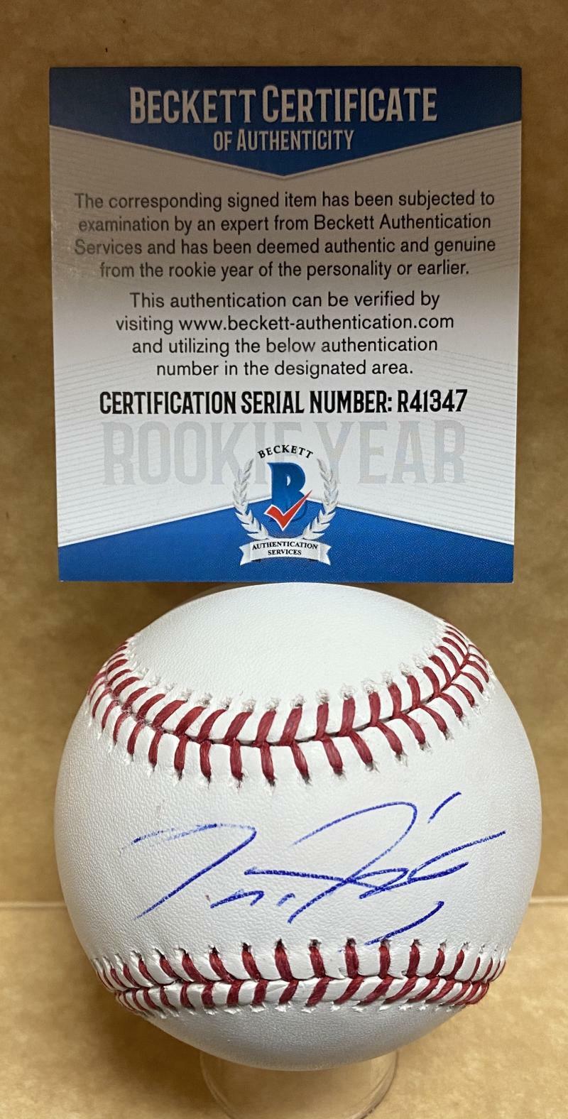 THOMAS SZAPUCKI NEW YORK METS ROOKIE YEAR SIGNED M.L. BASEBALL BECKETT R41347