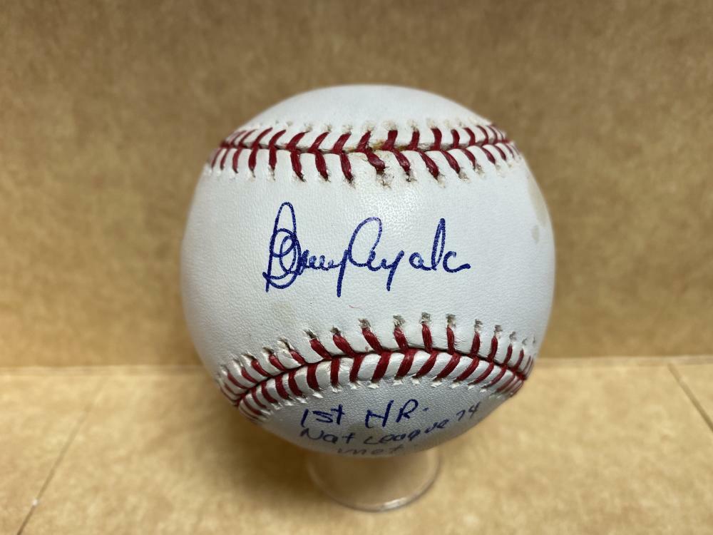 BENNY AYALA FULLY INSCRIBED TONED SIGNED AUTOGRAPHED M.L. BASEBALL W/ COA