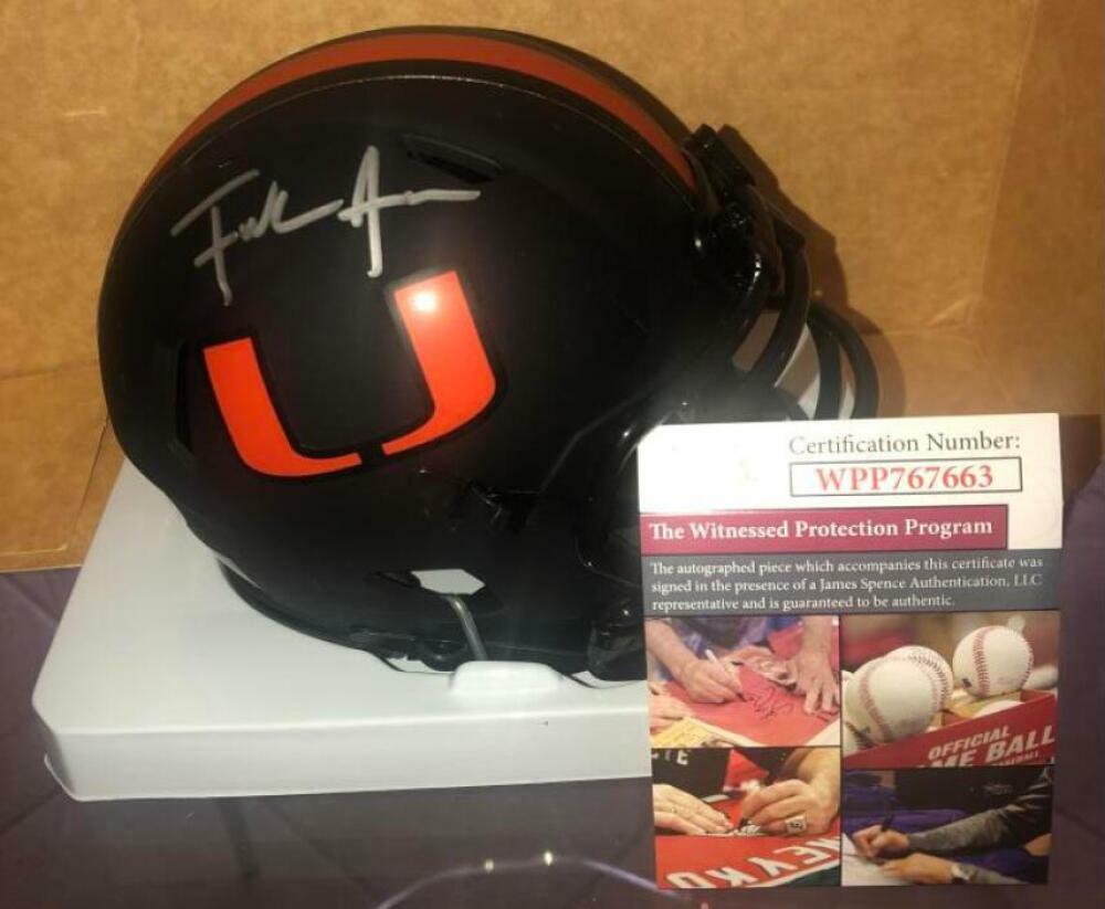 FRANK GORE MIAMI HURRICANES SIGNED ECLIPSE SPEED MINI JSA WITNESSED