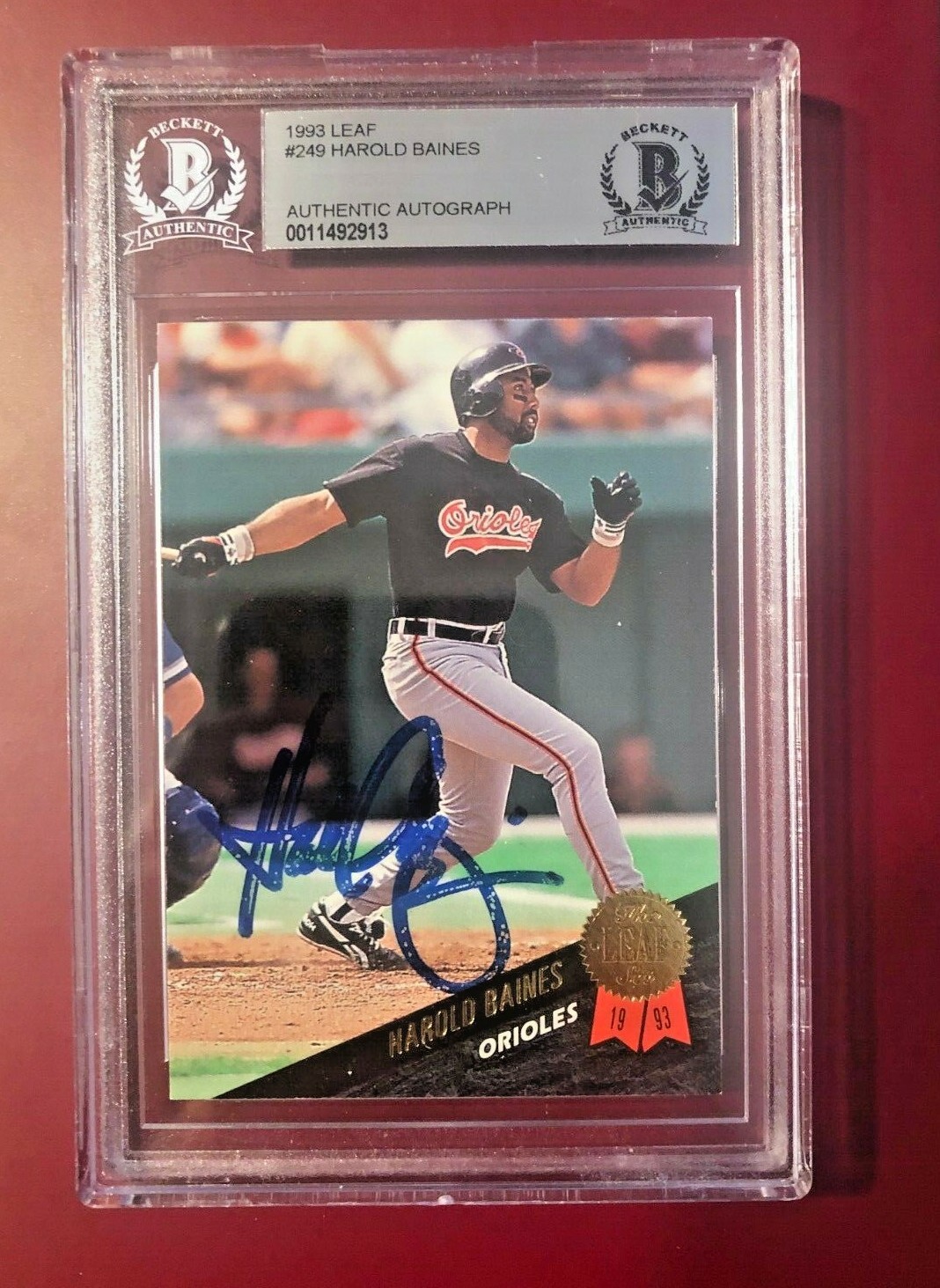 1993 LEAF HAROLD BAINES #249 ORIOLES