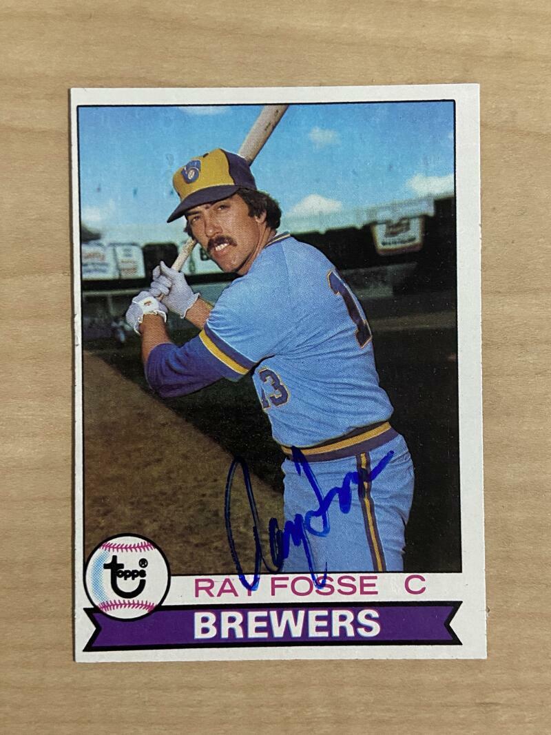 RAY FOSSE MILWAUKEE BREWERS SIGNED AUTOGRAPHED 1979 TOPPS CARD #51 W/COA