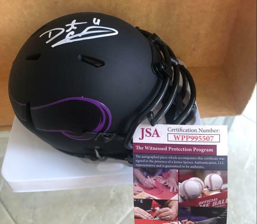 DAUNTE CULPEPPER MINNESOTA VIKINGS SIGNED RIDDELL ECLIPSE MINI HELMET JSA WPP955