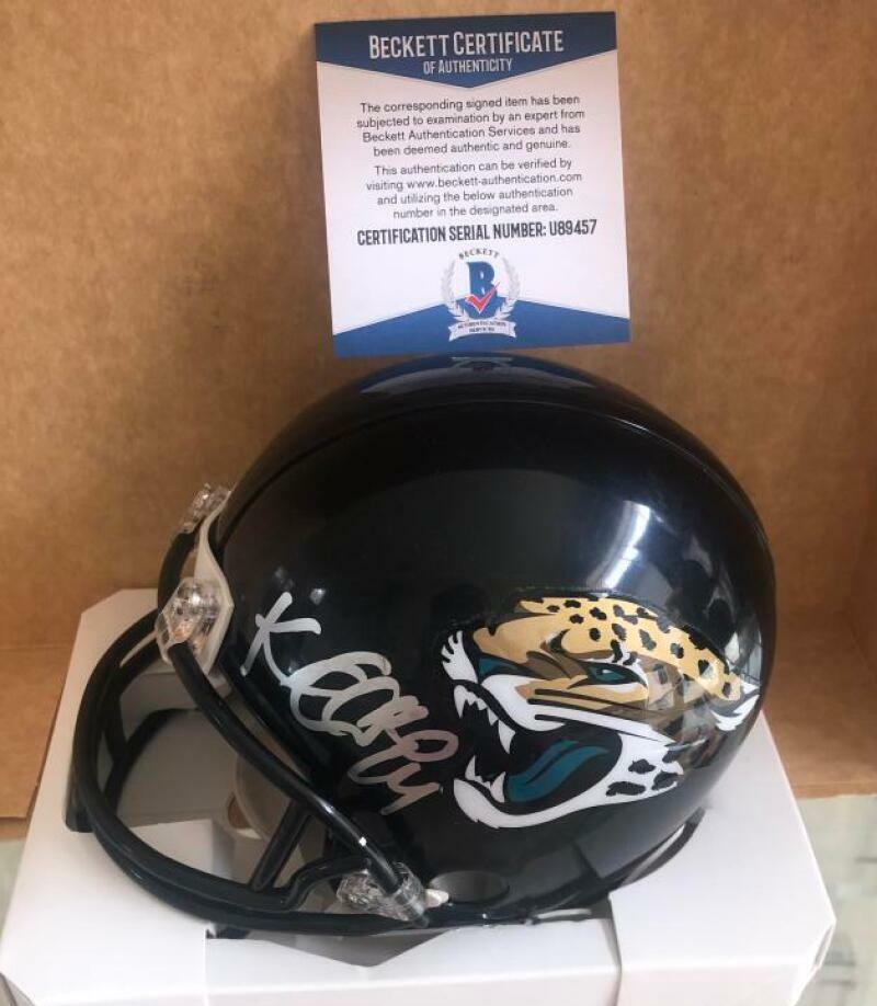 KEELAN COLE JACKSONVILLE JAGUARS SIGNED MINI HELMET BECKETT U89457