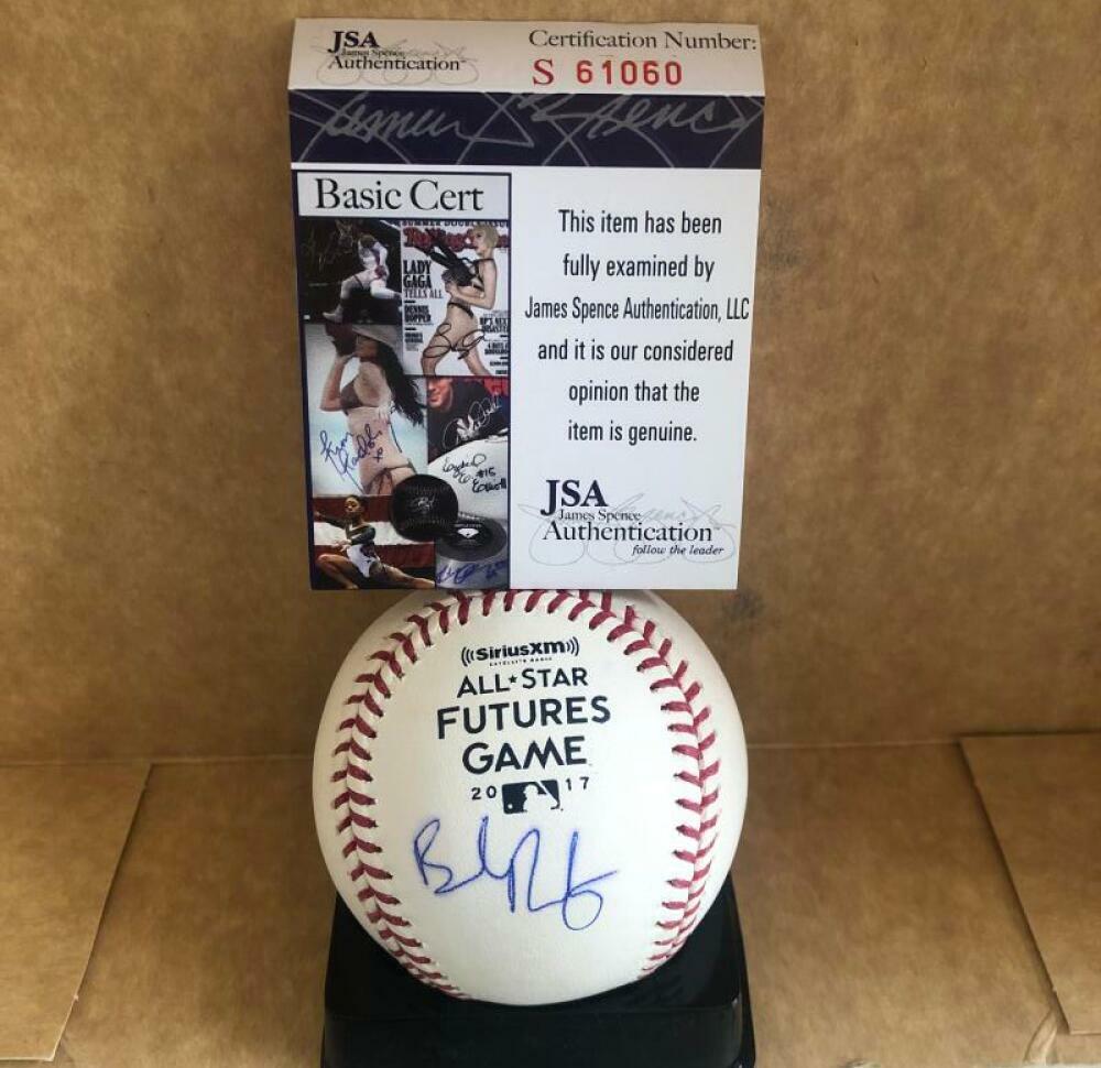 BRENDAN RODGERS ROCKIES SIGNED AUTO 2017 FUTURES GAME BASEBALL JSA S61060