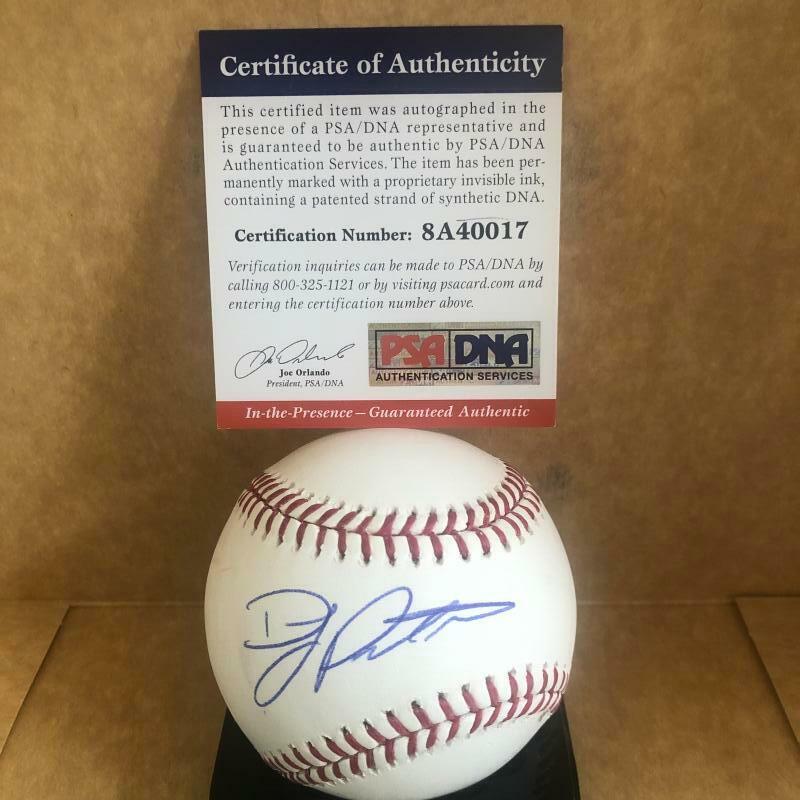 D.J. PETERS LOS ANGELES DODGERS SIGNED AUTOGRAPHED M.L. BASEBALL PSA/DNA