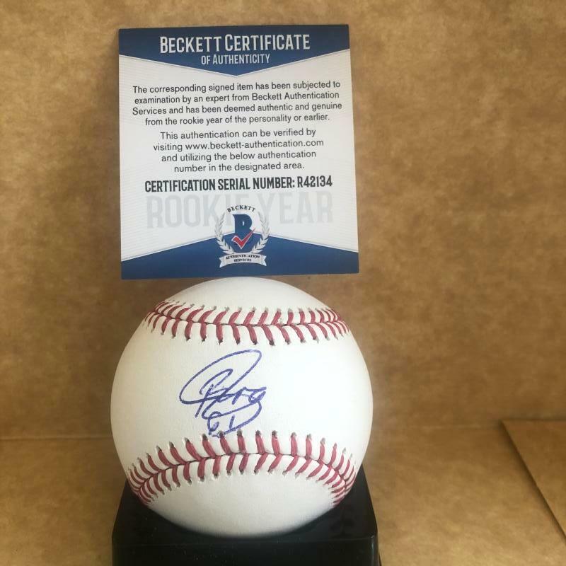 ROGELIO ARMENTEROS HOUSTON ASTROS ROOKIE YEAR SIGNED AUTOGRAPHED M.L. BASEBALL B