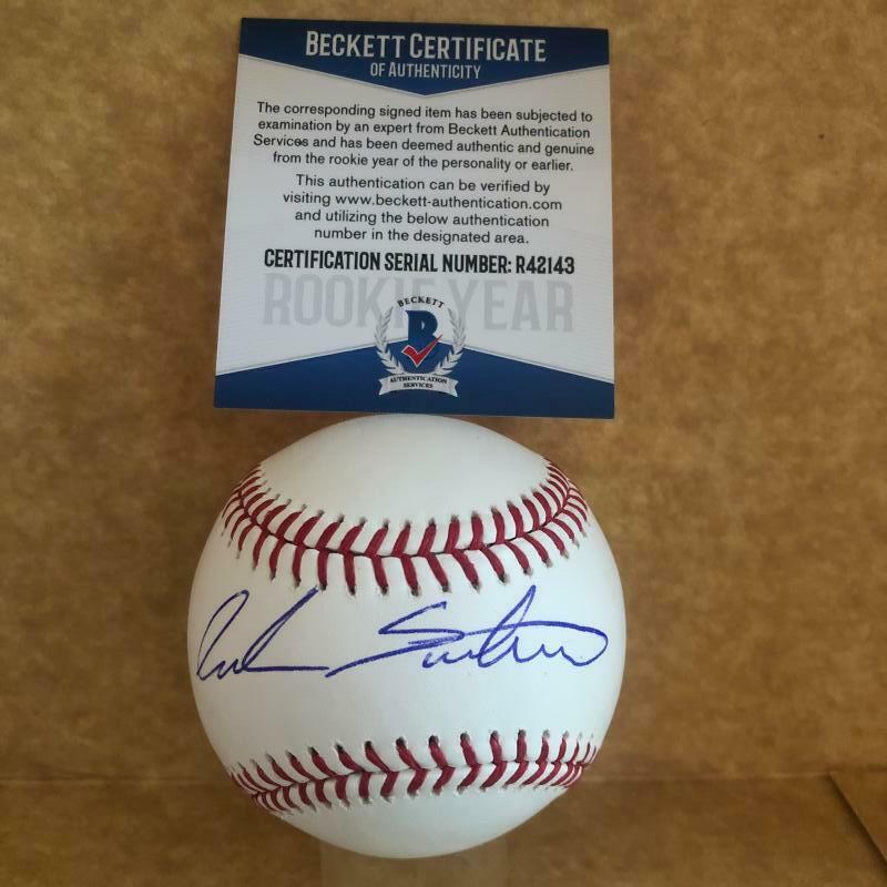 TONY SANTILLAN CINCINNATI REDS ROOKIE YEAR SIGNED AUTO M.L BASEBALL R42143