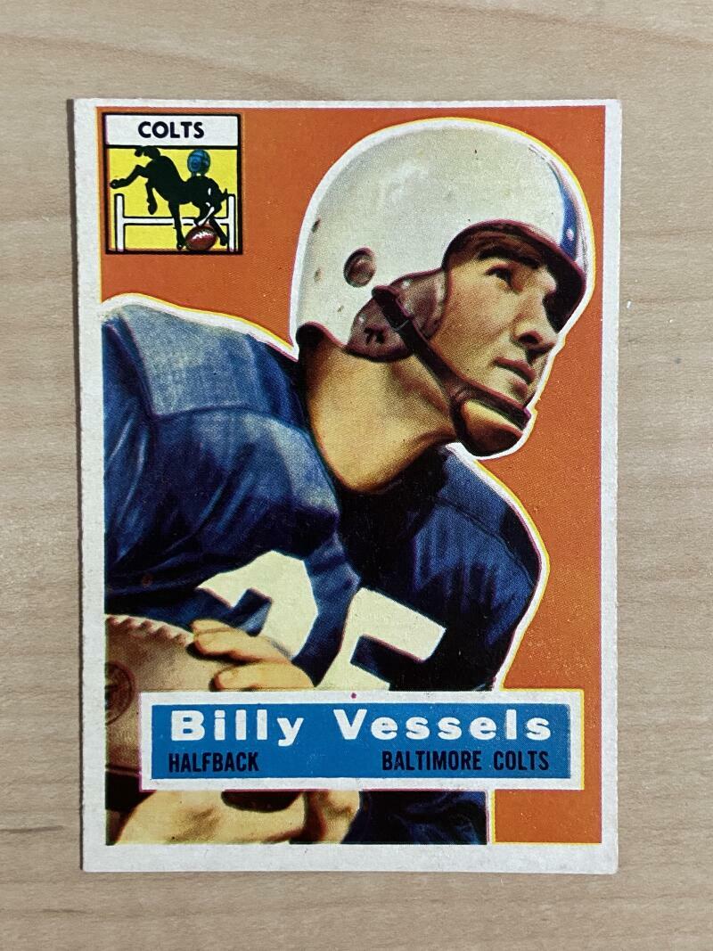 1956 TOPPS BILLY VESSELS BALTIMORE COLTS #120 ROOKIE EX-MT