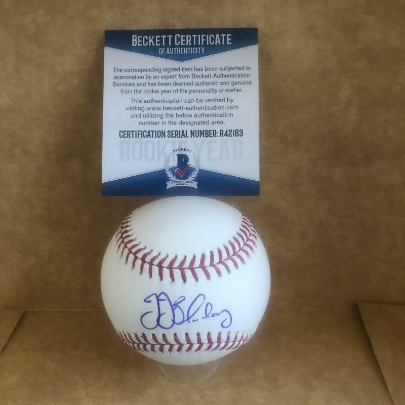 J.J. BLEDAY MIAMI MARLINS ROOKIE YEAR SIGNED AUTO M.L. BASEBALL BECKETT R42163