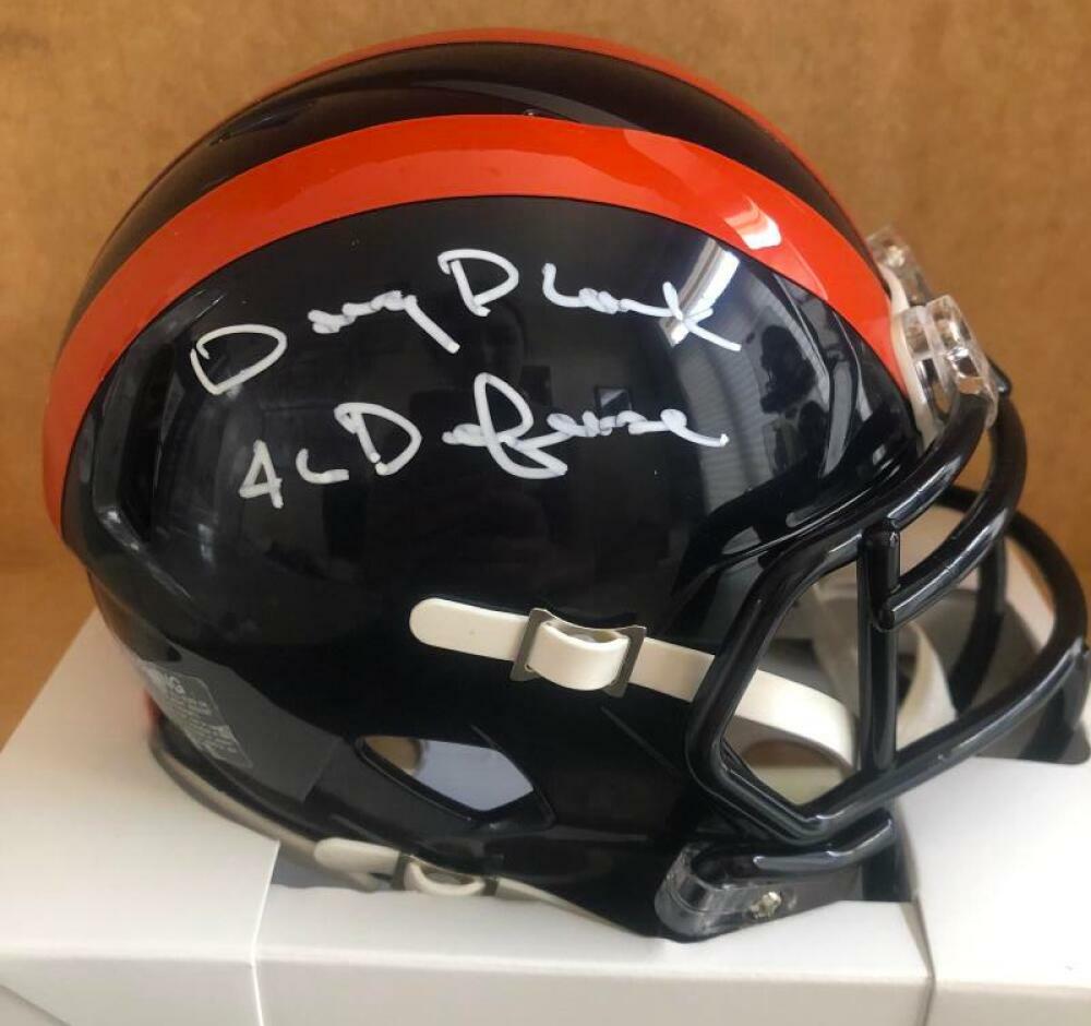 DOUG PLANK 46 DEFENSE THROWBACK SIGNED MINI HELMET W/ COA