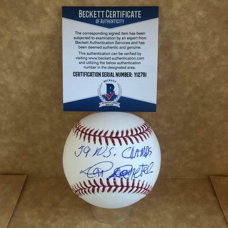 DON DEMETER 59 WS CHAMPS BROOKLYN DODGERS SIGNED M.L. BASEBALL BECKETT Y12791