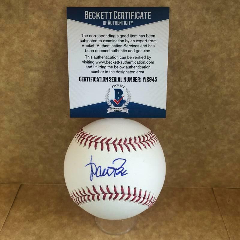 AARON BOONE NEW YORK YANKEES SIGNED AUTOGRAPHED M.L. BASBALL BECKETT Y12945