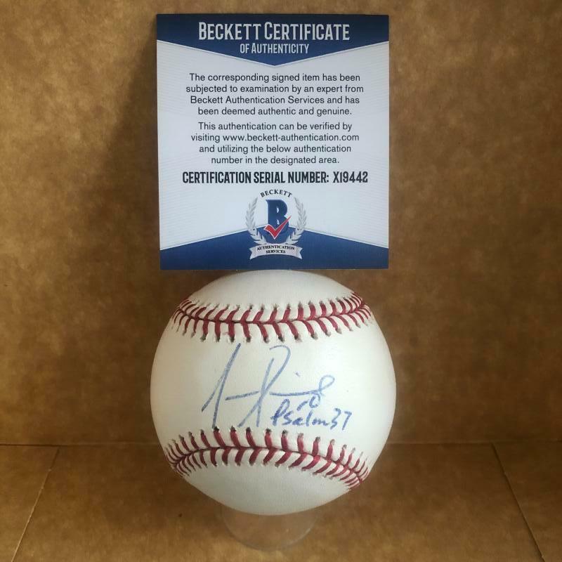 JUAN PIERRE MARLINS/ROCKIES SIGNED AUTO M.L. BASEBALL BECKETT X19442
