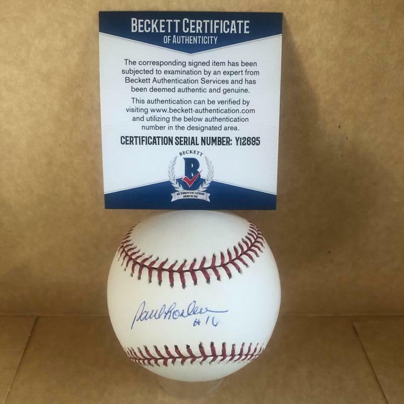 PAUL LODUCA METS/MARLINS/DODGERS SIGNED AUTOGRAPHED M.L. BASEBALL BECKETT Y12695