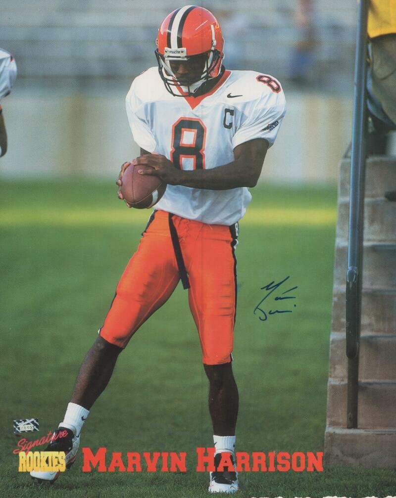 SIGNATURE ROOKIES MARVIN HARRISON SYRACUSE SIGNED AUTOGRAPHED W/ COA