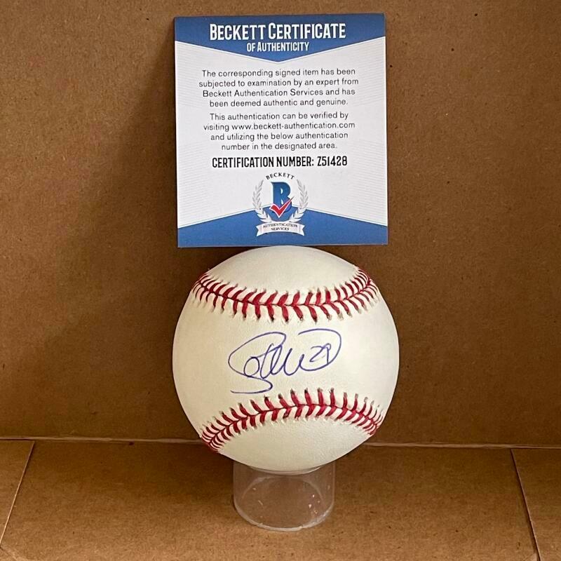 SHEA HILLENBRAND RED SOX/ANGELS SIGNED AUTOGRAPHED M.L. BASEBALL BECKETT Z51428