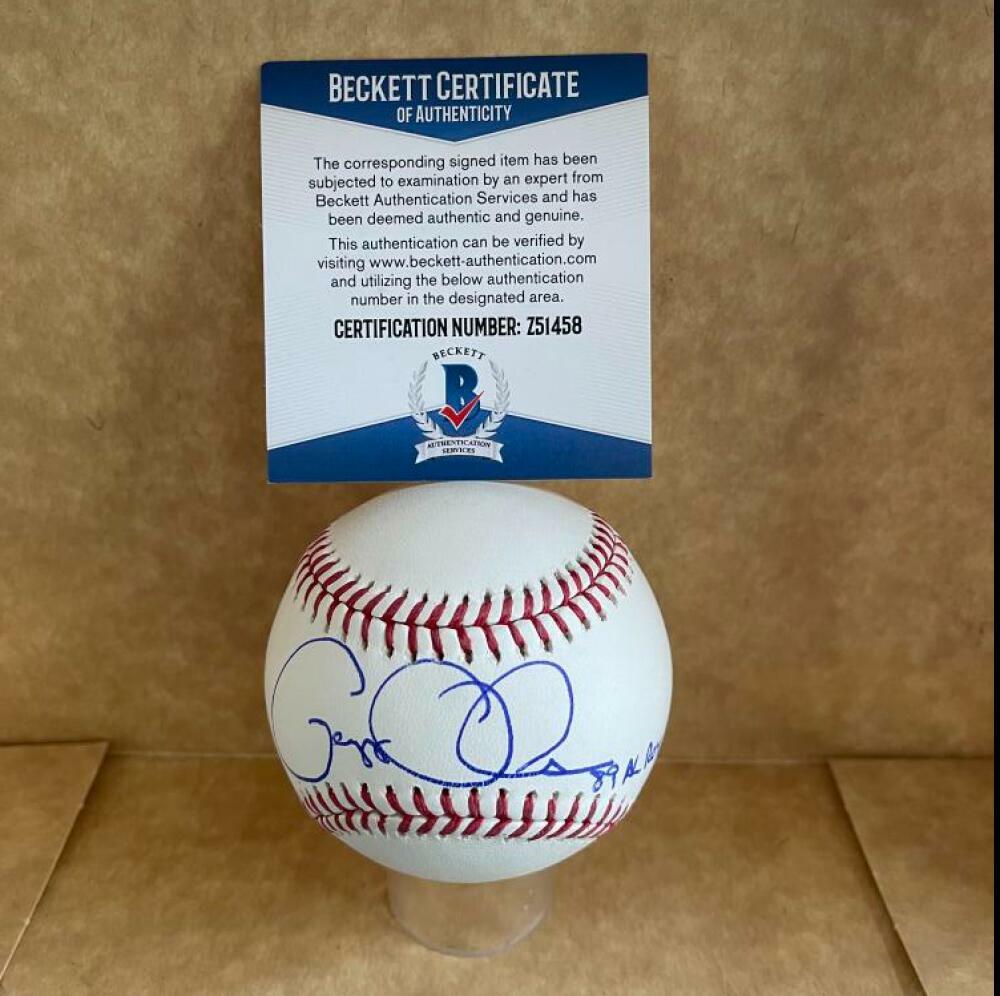 GREGG OLSON 89 A.L. ROY ORIOLES SIGNED AUTOGRAPHED M.L. BASEBALL BAS Z51458