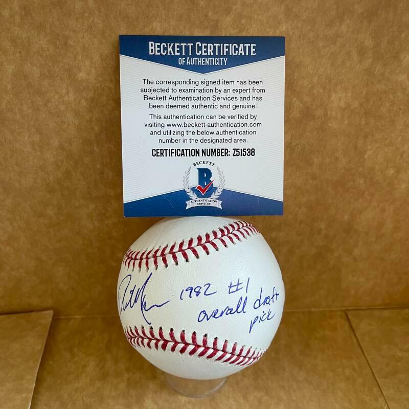 PHIL NEVIN 1992 @1 DRAFT PICK SIGNED AUTO M.L. BASEBALL BECKETT Z51538