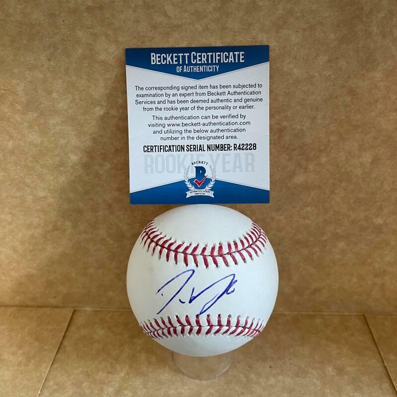 DEREK HILL DETROIT TIGERS ROOKIE YEAR SIGNED AUTO M.L. BASEBALL BECKETT R42228