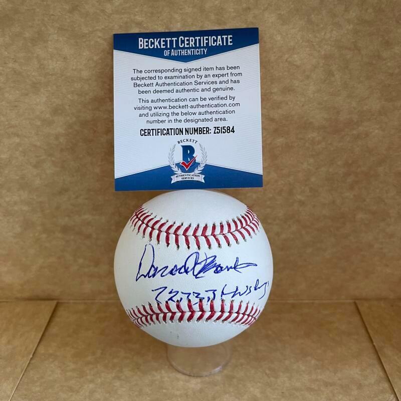 DAROLD KNOWLES 72 73 74 WS CHAMPS OAKLAND A'S SIGNED AUTO M.L. BASEBALL BAS Z515