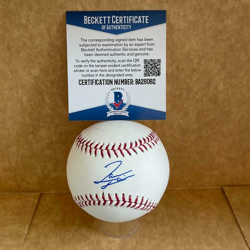 JAMESON TAILLON NEW YORK YANKEES SIGNED AUTOGRAPHED M.L. BASEBALL BAS BA26082