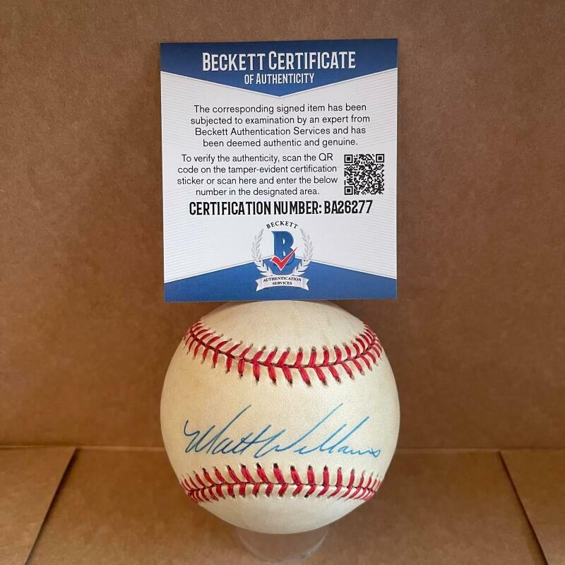 MATT WILLIAMS SAN FRANCISCO GIANTS SIGNED AUTO N.L BASEBALL BECKETT COA BA26277