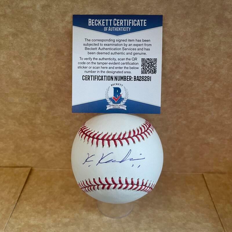 KENSHIN KAWASAKI SIGNED AUTOGRAPHED M.L. BASEBALL BAS BA26291
