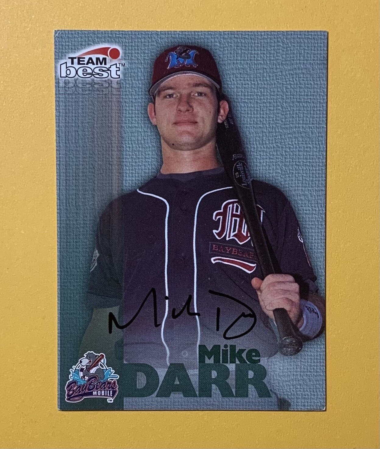 1999 TEAM BEST MIKE DARR AUTOGRAPH MINOR LEAGUE CARD BAY BEARS DECEASED