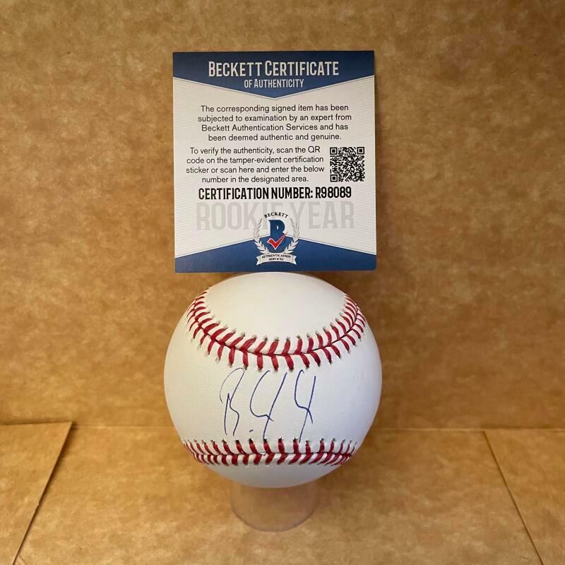 ROBERT PUASON OAKLAND A'S ROOKIE YEAR SIGNED M.L. BASEBALL BAS R98089