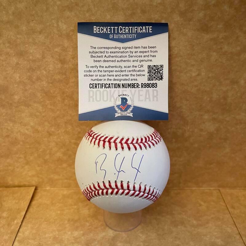 ROBERT PUASON OAKLAND A'S ROOKIE YEAR SIGNED M.L. BASEBALL BAS R98083