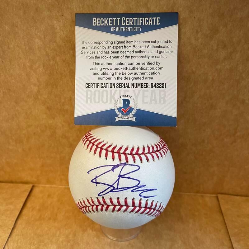 BEAU BURROWS DETROIT TIGERS ROOKIE YEAR SIGNED AUTO M.L. BASEBALL BAS R42221