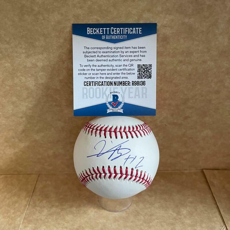 VIDAL BRUJAN TAMPA BAY RAYS ROOKIE YEAR SIGNED AUTO M.L. BASEBALL BAS R98136