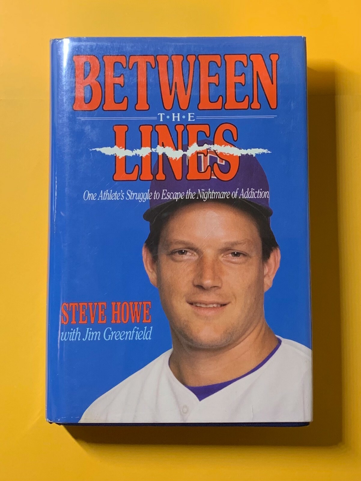 STEVE HOWE SIGNED BOOK BETWEEN THE LINES W/ BECKETT COA RANGERS