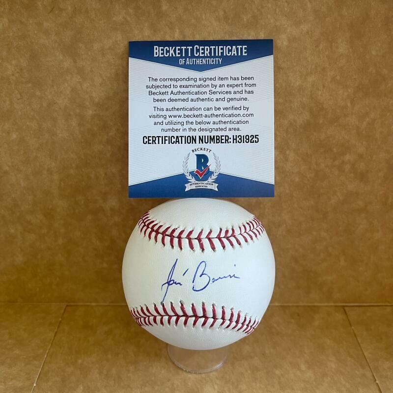 JOSE BERRIOS TORONTO BLUE JAYS SIGNED AUTOGRAPHED M.L. BASEBALL BAS H31925