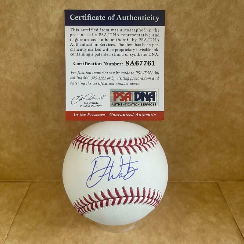 DREW WATERS ATLANTA BRAVES SIGNED AUTOGRAPHED M.L. BASEBALL PSA/DNA